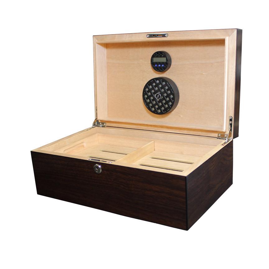Solstice 75 Count Humidor Dark Walnut