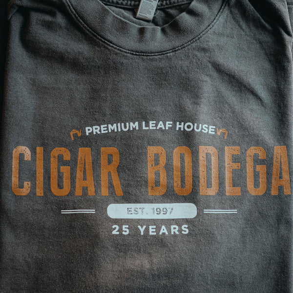 Cigar Bodega Vintage Tee (Black) - LA Apparel
